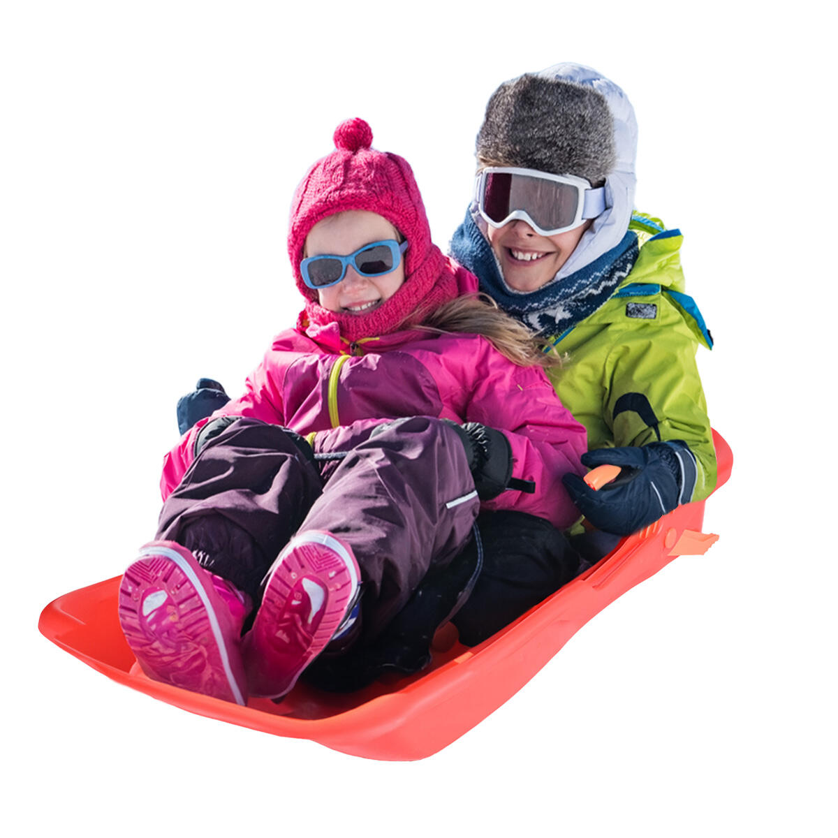 Luge enfant 2 places avec freins 2/2