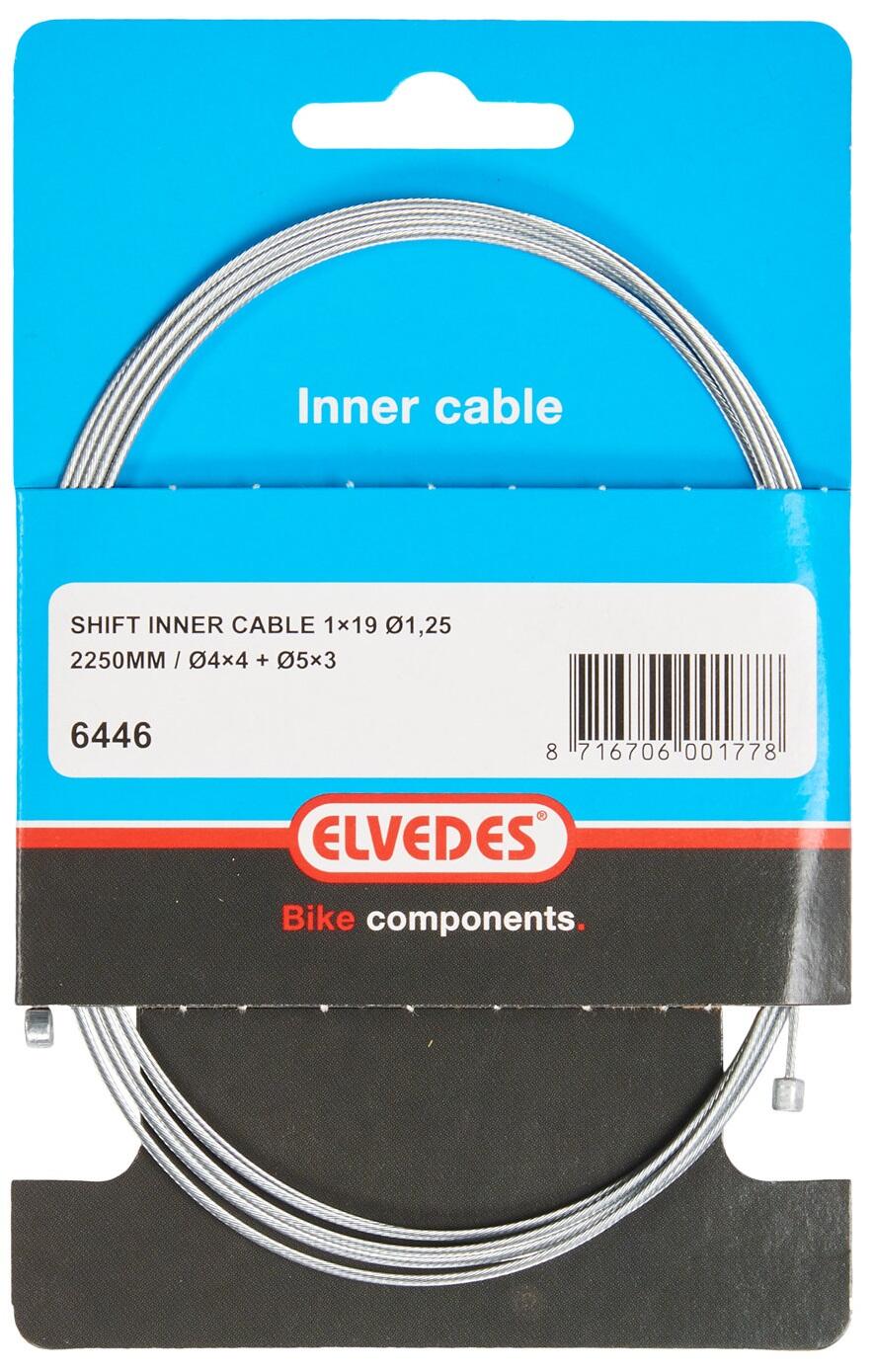 Elvedes Schakel binnenkabel 2250 mm 1 x 19 draads verzinkt ø1,25 met N-nippel 1/5