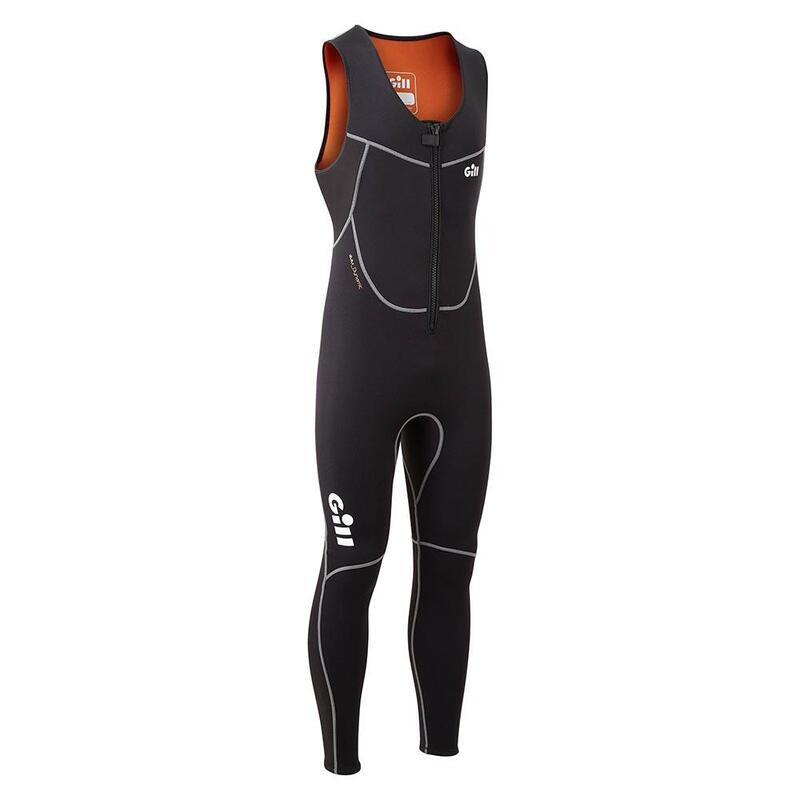 Men’s Front-zip 3mm Neoprene Sailing Dynamic Long John Wetsuit - Black