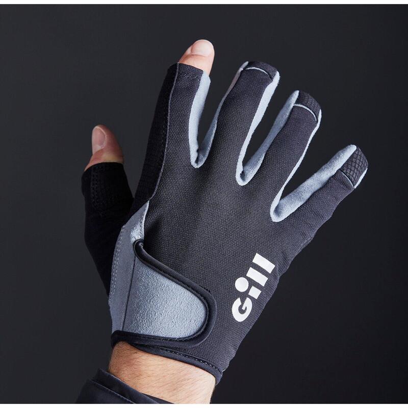 Junior Deckhand Long Finger Gloves - Black/Grey