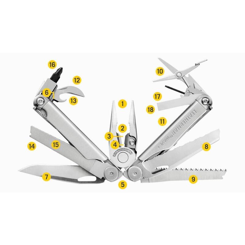 Multi Tool Leatherman WAVE Plus Silver cu 18 functii 832524