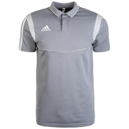 Adidas Tiro 19 Herren Polo aus Baumwolle in Grau/Weiß, Größe S