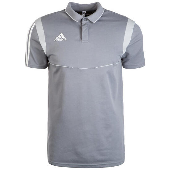Adidas Tiro 19 Herren Polo aus Baumwolle in Grau/Weiß, Größe S