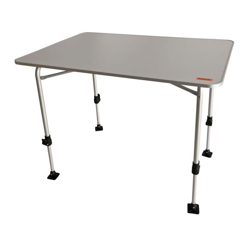 SOPLAIR Table Allégria 2 Personnes Pieds Réglables Camping Car Gris