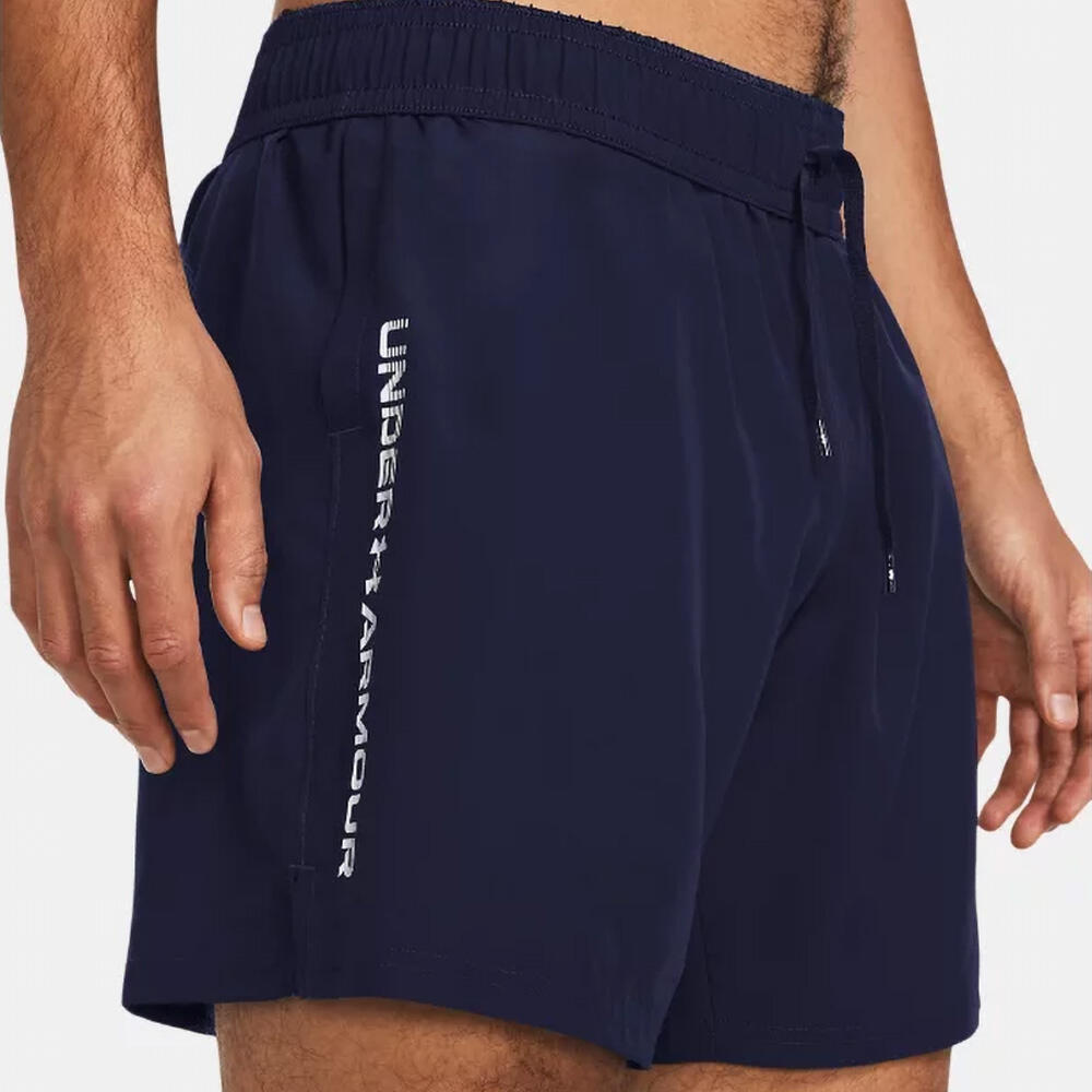 Short UA Woven Bleu marine Wordmark Under Armour Homme 3/6