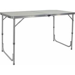 BAYASUN Table Pliante Type Valise 4 Personnes Aluminium Camping Car Gris
