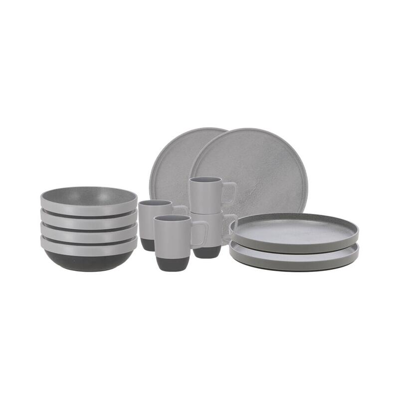 Travellife Vita vaisselle set grey 12 pièces