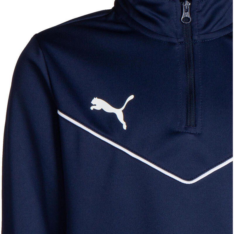 Puma Teamrise Sweatshirt 1/4 Zip Top Jr Blau Kind