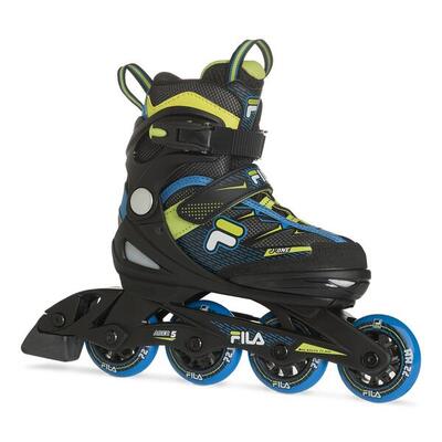 Pattini in Linea Allungabili per Bambino J-ONE Nero/Blu