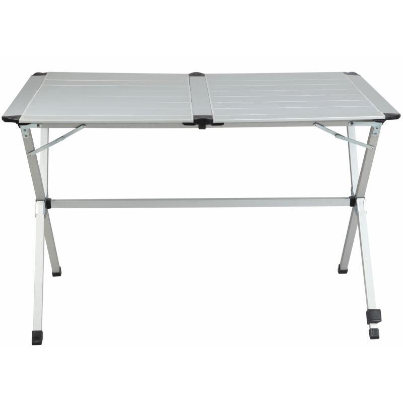 MIDLAND Table pliante Gap Less  aluminium 4 personnes Grise