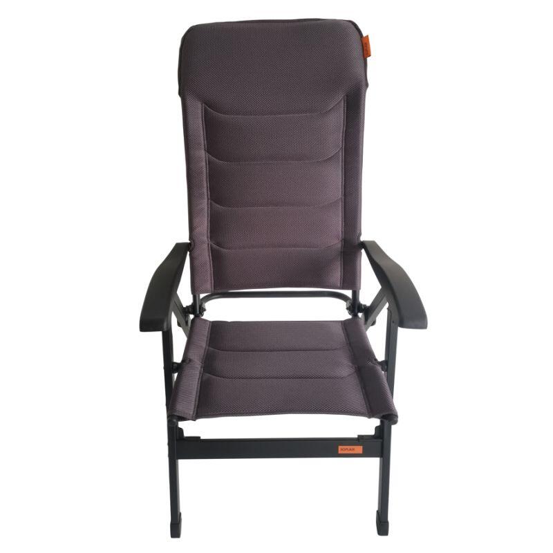 SOPLAIR Fauteuil Ultimo Tissu Mesh Respirant 7 positions Camping Car Gris