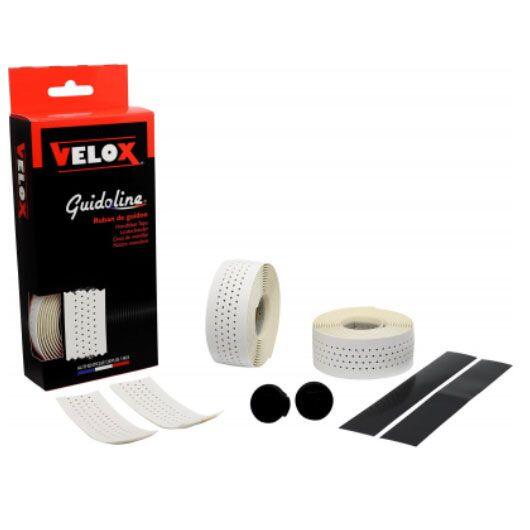 Velox GuidoLine stuurtape - PVC, 190cm, 3cm, 2,5mm - Wit/Zwart