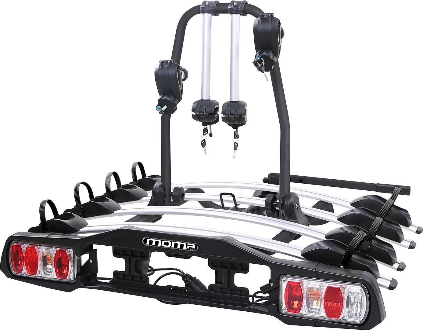 MOMA BIKES Suporte de 4 bicicletas para bola de reboque e plataforma - M4