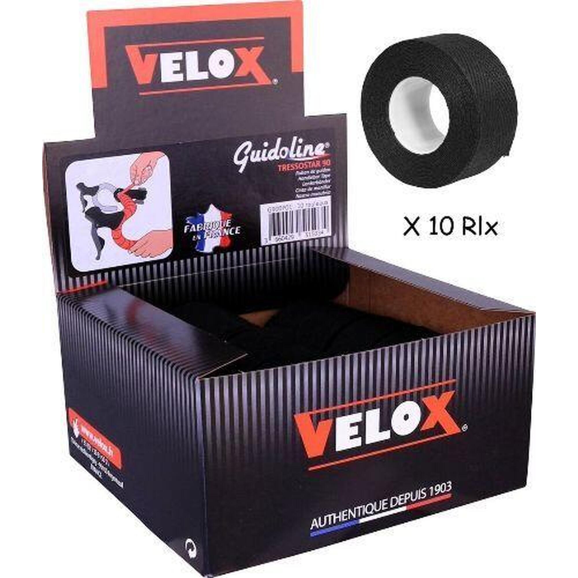 Velox Stuurtape Tressorex 90 linnen zwart (per stuk)