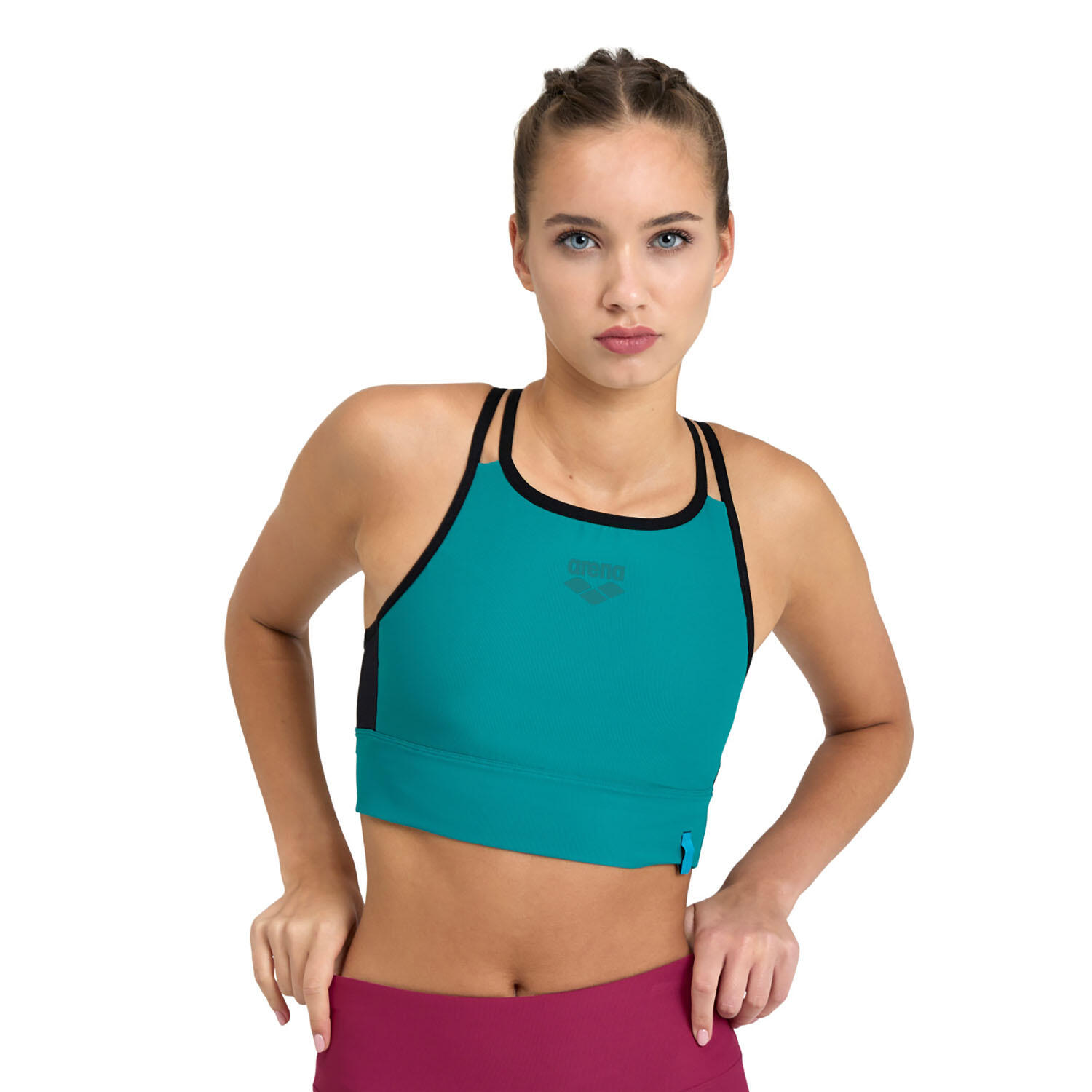 Arena - Brassière De Running Et Gym Femme - Mesh Back - Brassière - Bleu|noir - 42 M/l - Decathlon