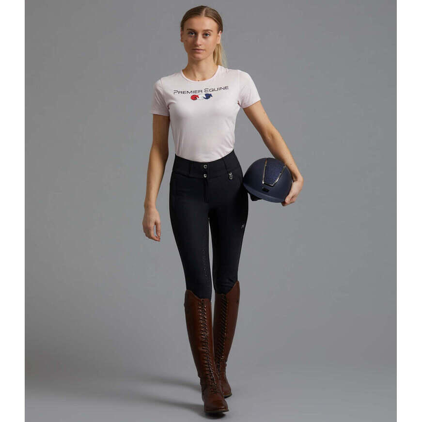 Camiseta de montar de algodón para mujer Premier Equine Chiaro 2/4