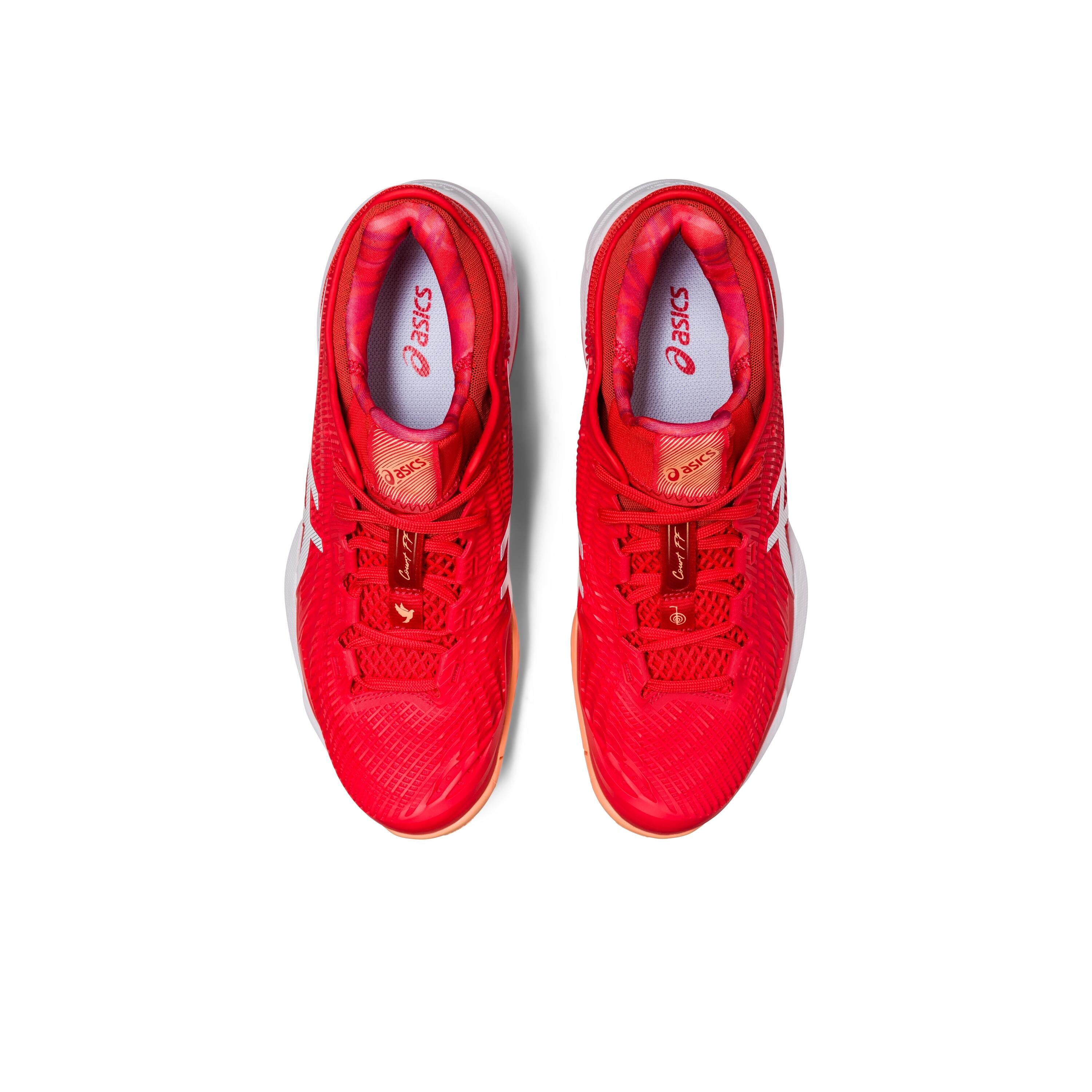 Asics Court FF 3 Novak Mens Red Tennis Trainers 6/7