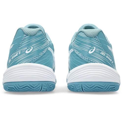 Sapatos para ténis para crianças Asics Gel-game 9 Gs Clay oc Gris Blue White