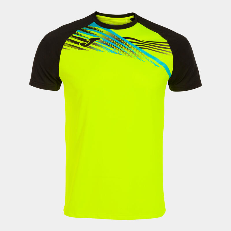 Camiseta Manga Corta Running Hombre Joma Elite X Amarillo Flúor