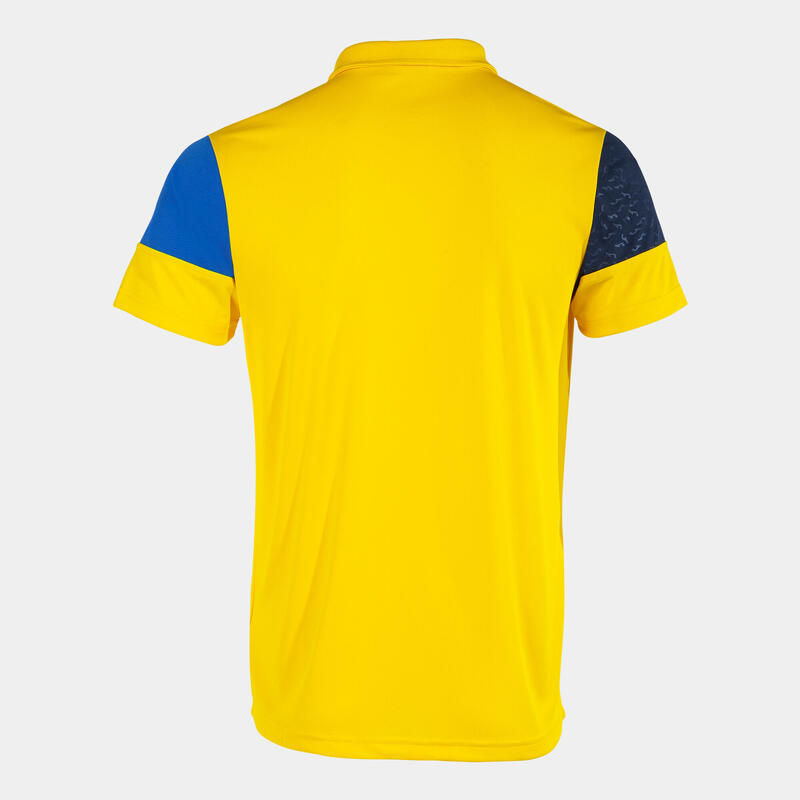 Polo Manga Corta Fútbol Hombre Joma Crew V Amarillo