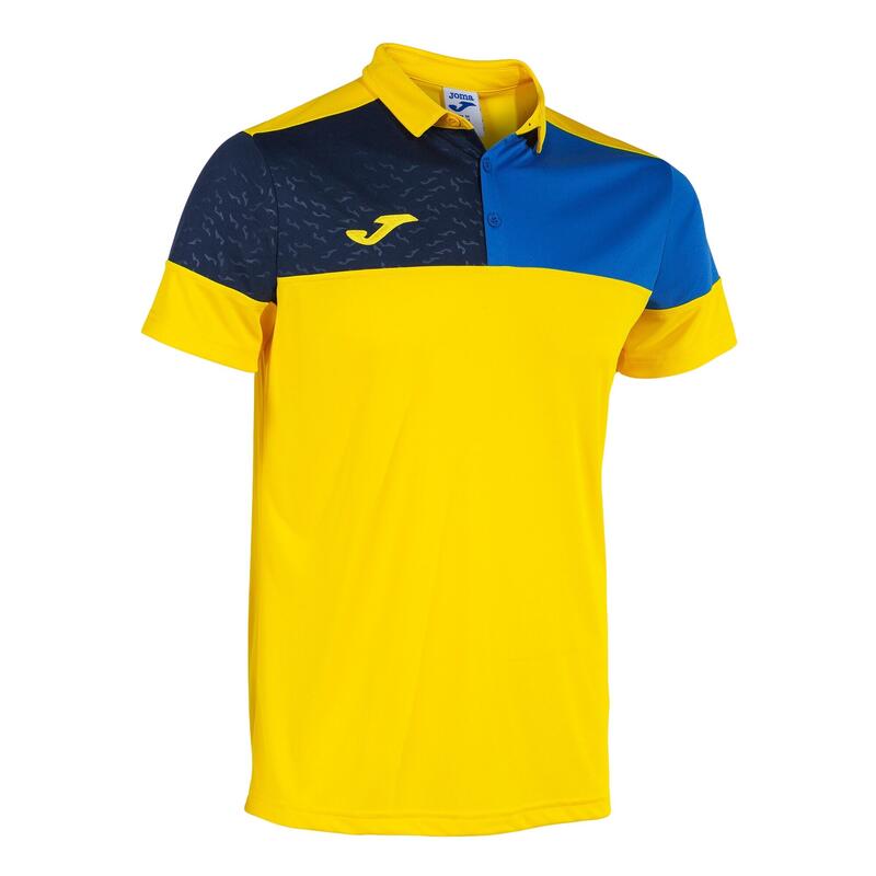 Polo Manga Corta Fútbol Hombre Joma Crew V Amarillo