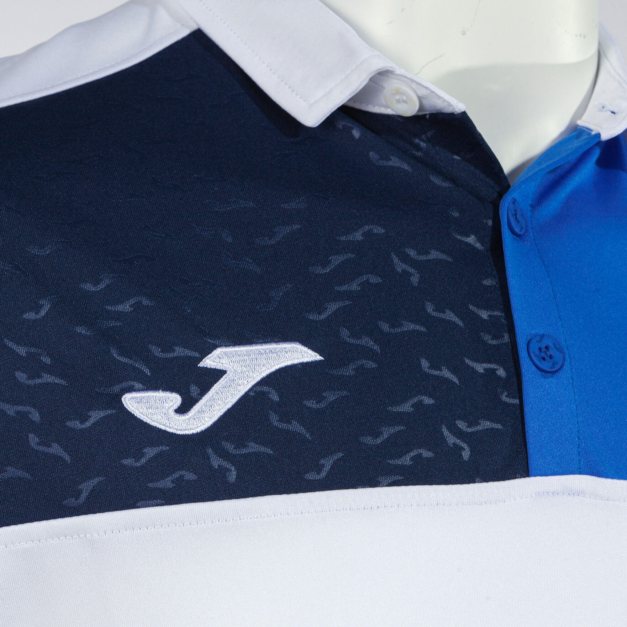 Polo Manga Corta Fútbol Niños Joma Crew V Blanco 3/3