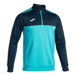 Sweat-Shirt Football Homme Joma 1/2 Cremallera Winner Turquoise Fluo