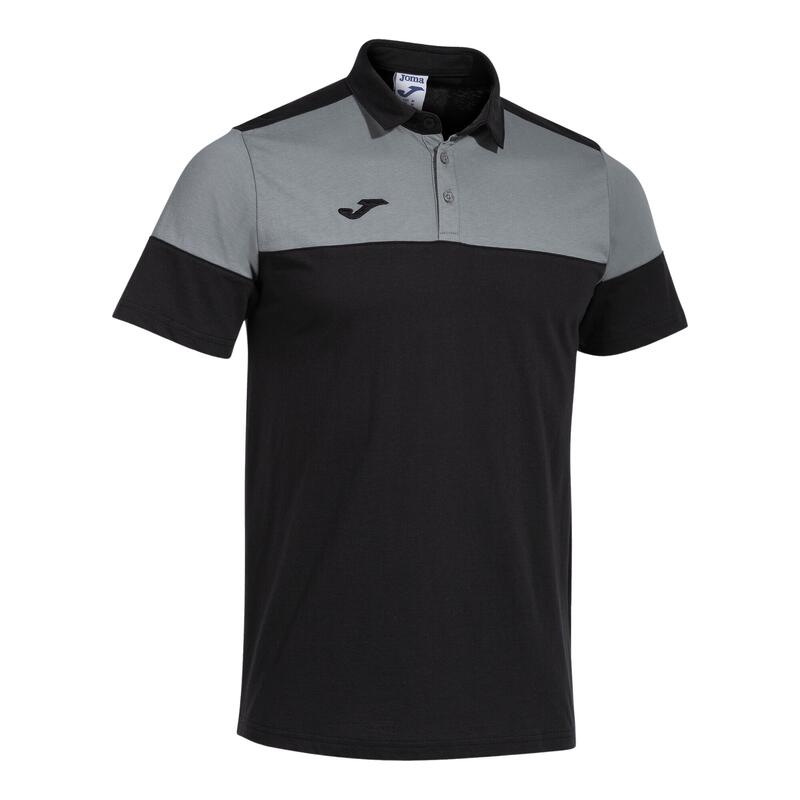 Polo Manga Corta Fútbol Sala Hombre Joma Crew V Negro