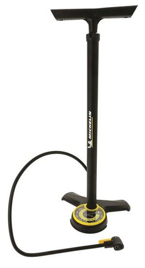 Pompa a pedale in acciaio con manometro Michelin