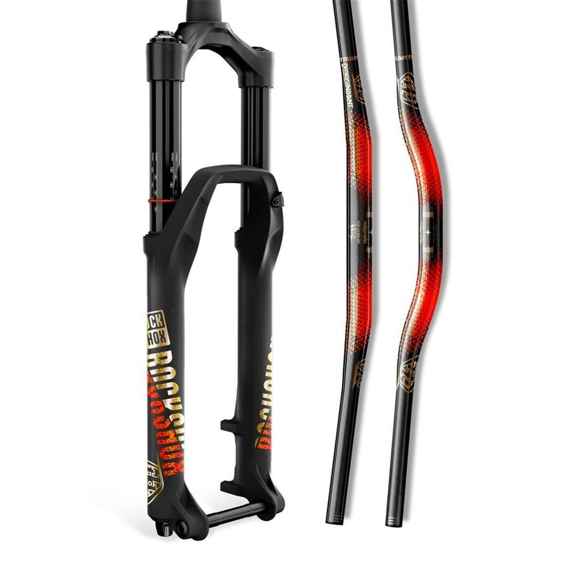 ROCKSHOX Vork Rockshox Kit Autocollant Kit Troy Lee Designs 35mm Argt/Orange