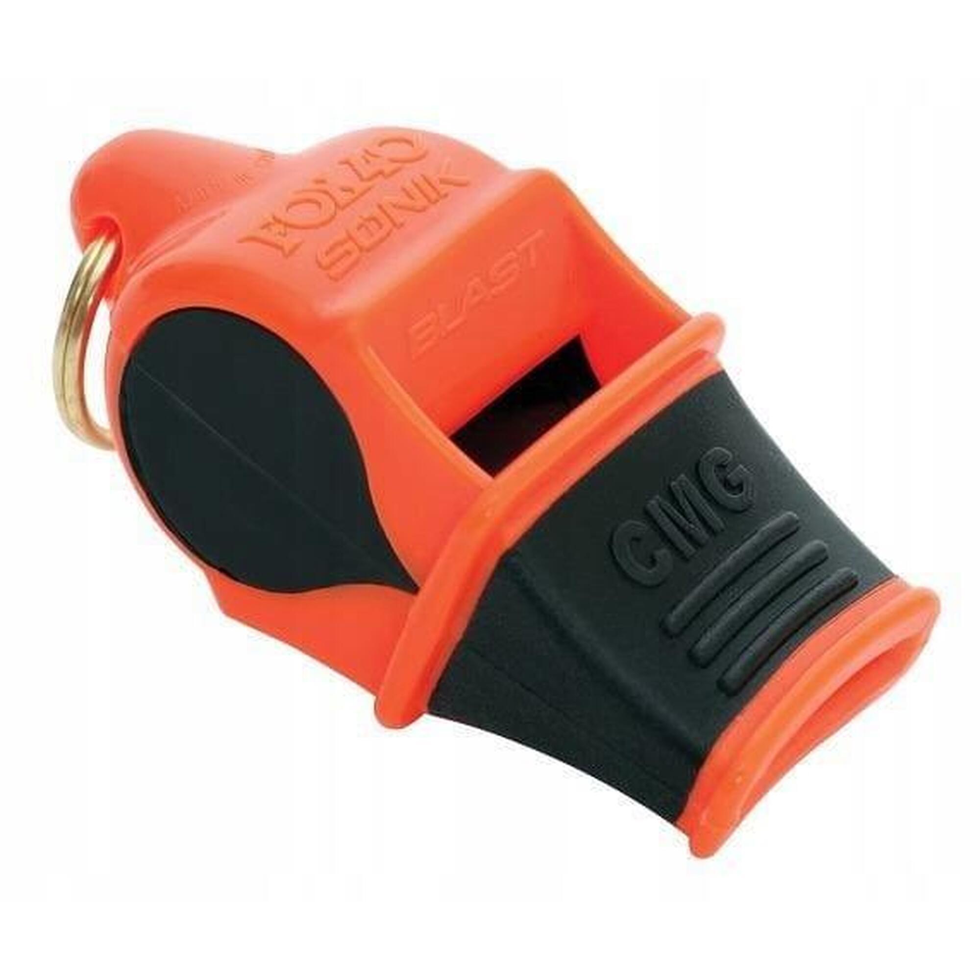 Fluier Fox 40 Sonik CMG cu snur, portocaliu/negru