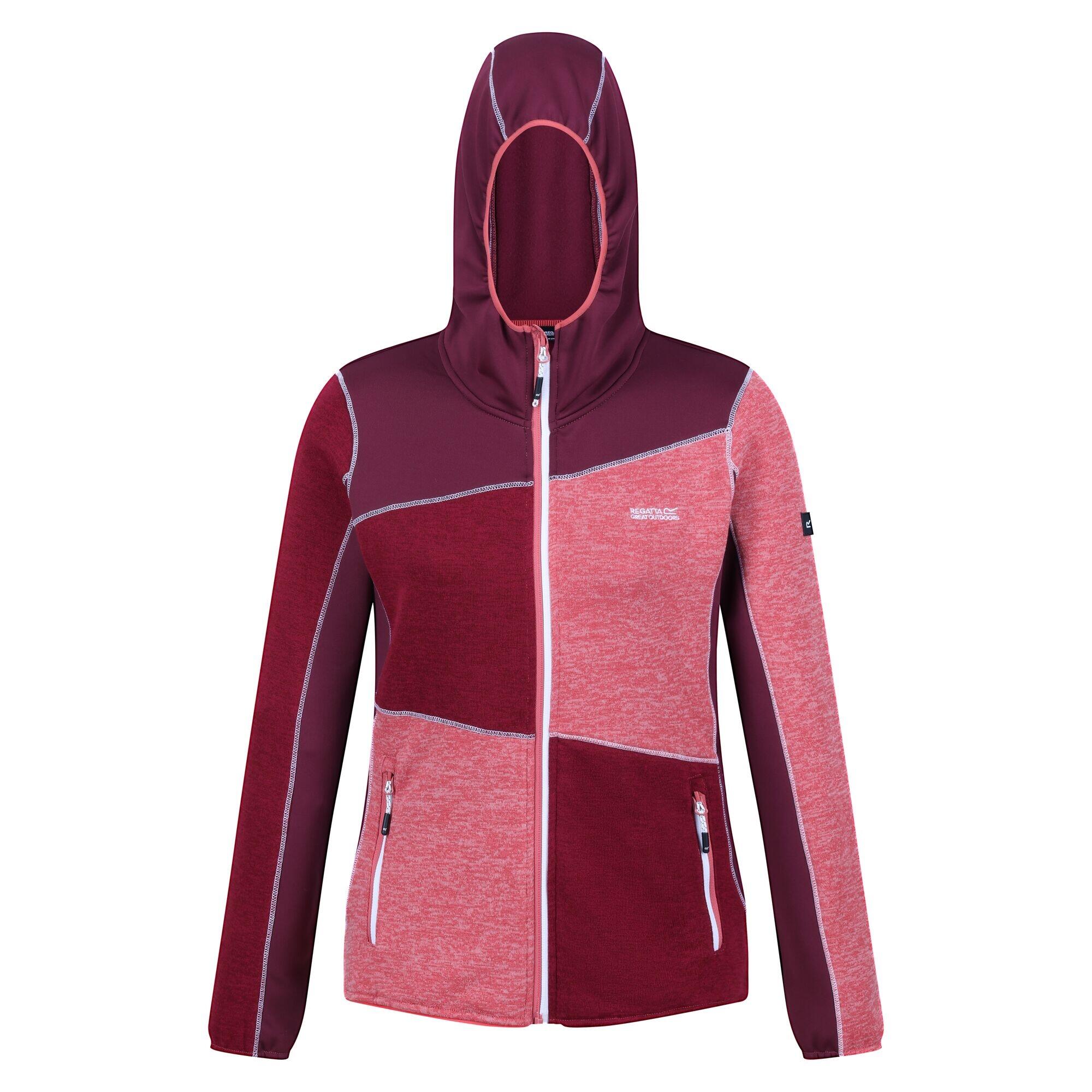 Womens/Ladies Walbury VI Marl Full Zip Fleece Jacket (Mineral Red/Rumba Red) 1/5