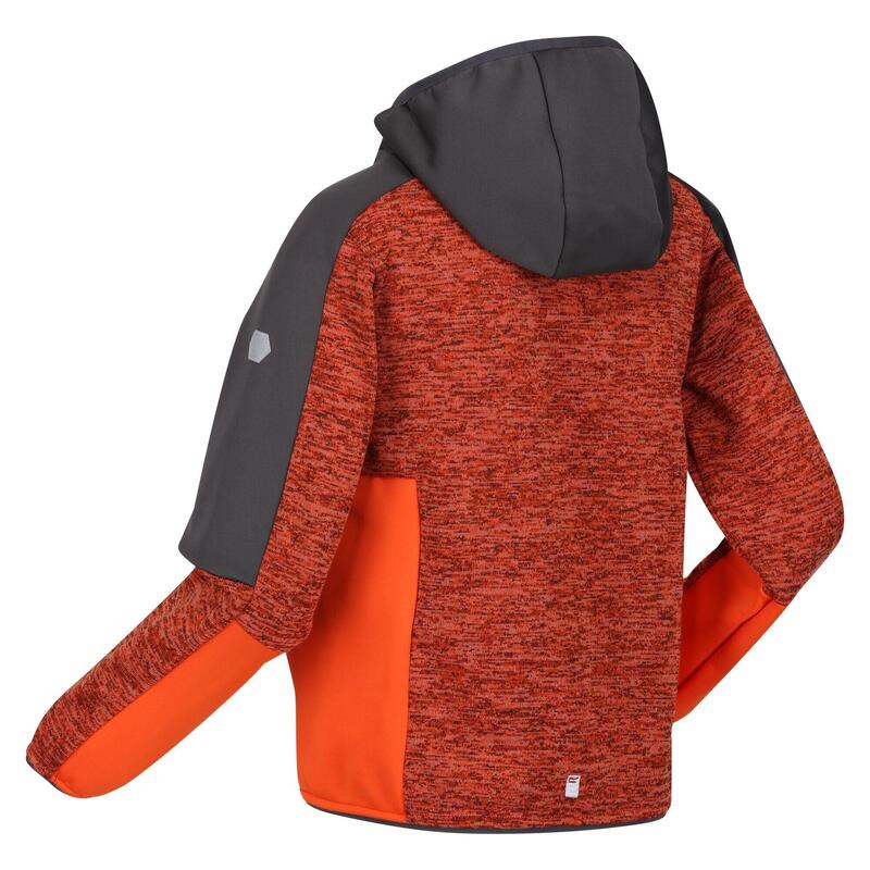 Veste polaire DISSOLVER Enfant (Rouge orangé / Gris ardoise)