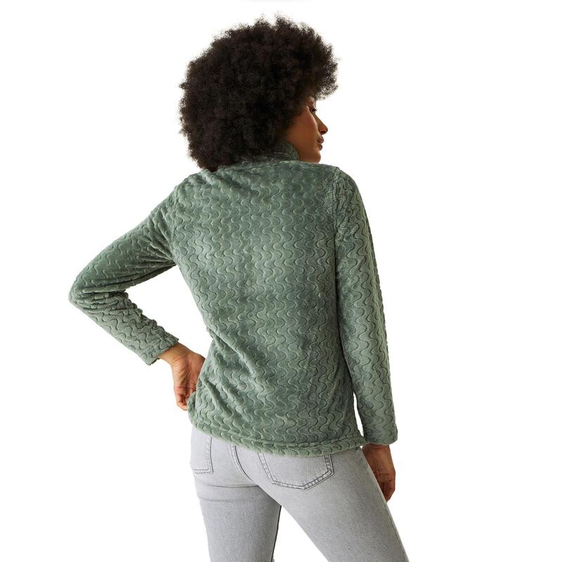 Casaco Heloise Wavy Fleece com fecho de correr para senhora/senhora Verde