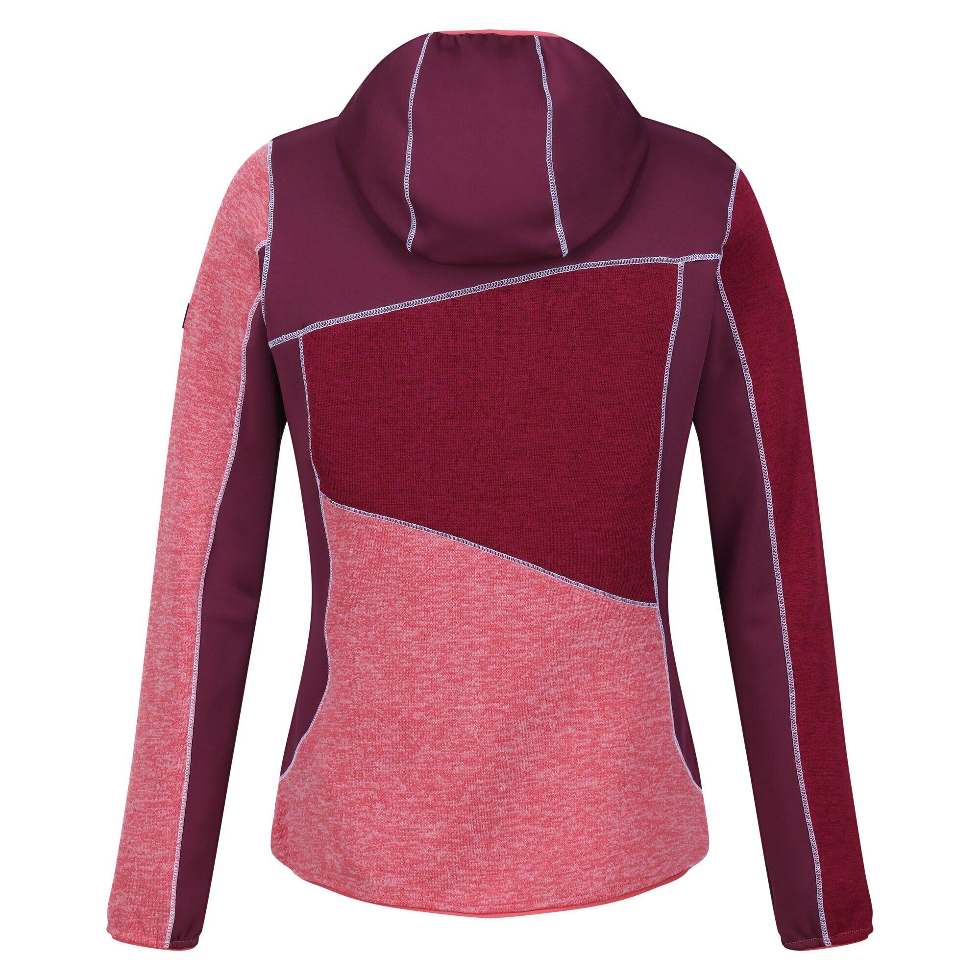 Womens/Ladies Walbury VI Marl Full Zip Fleece Jacket (Mineral Red/Rumba Red) 2/5