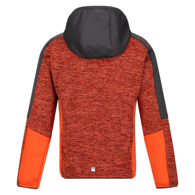 Veste polaire DISSOLVER Enfant (Rouge orangé / Gris ardoise)