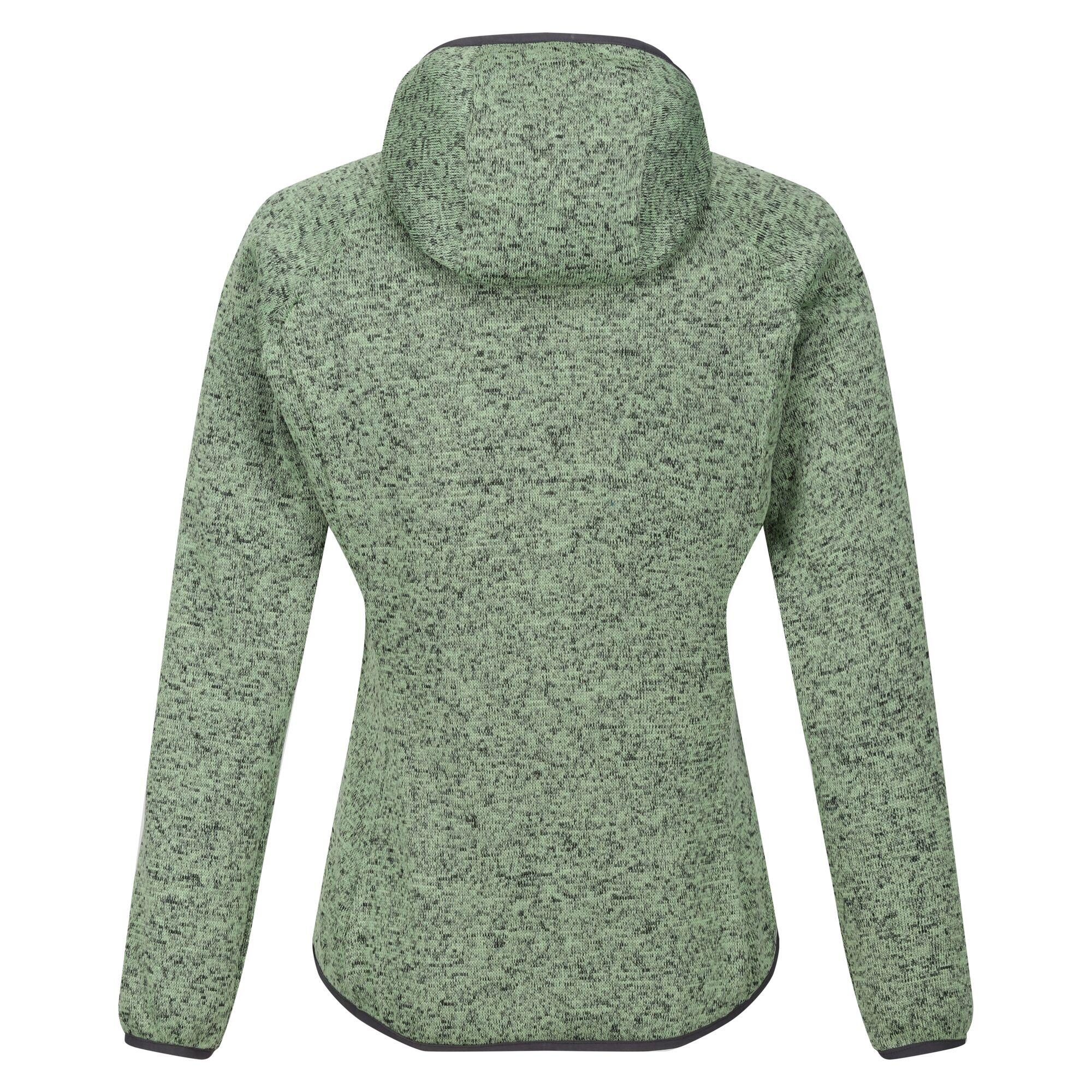 Womens/Ladies Newhill Marl Hooded Fleece Jacket (Quiet Green) 2/5