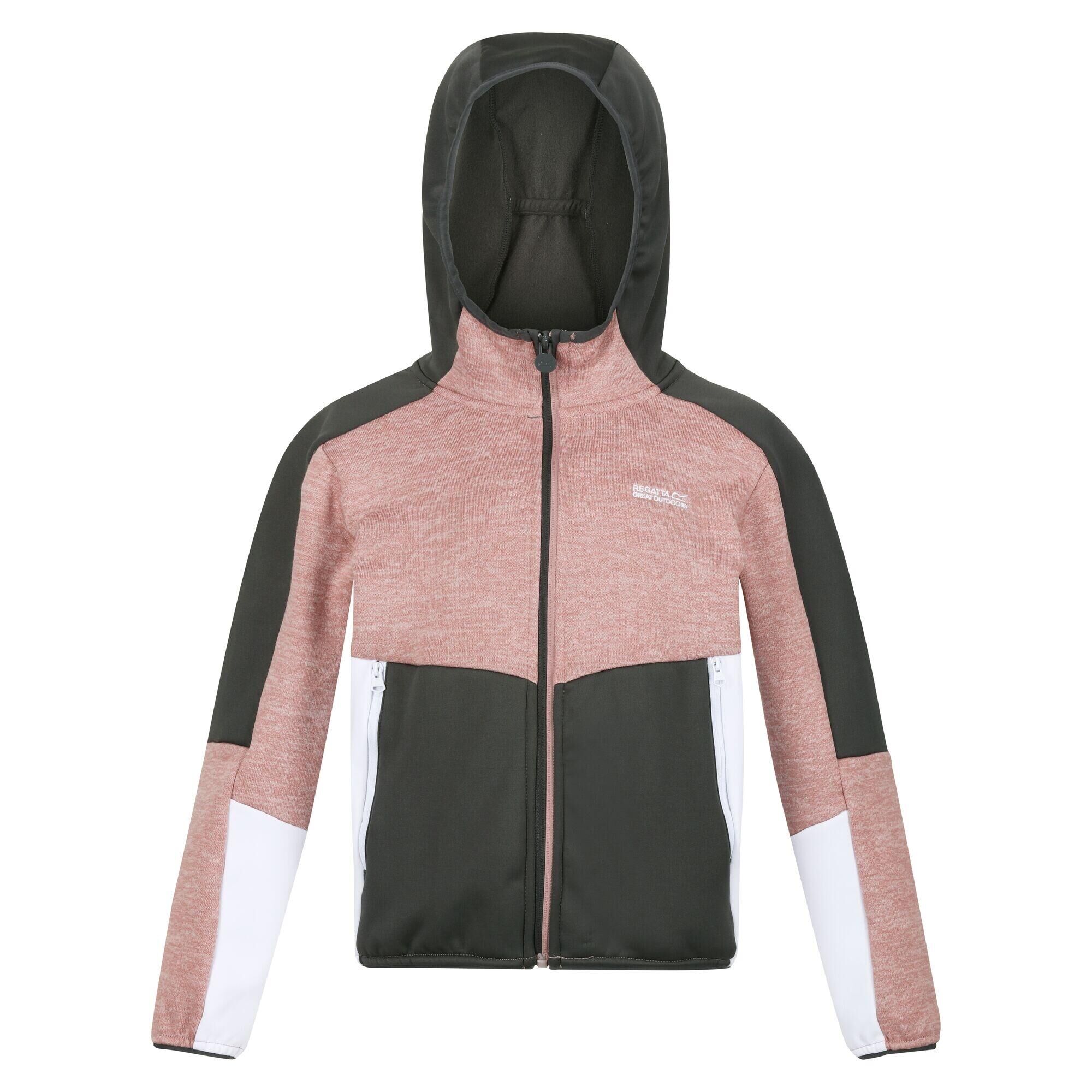 REGATTA Childrens/Kids Dissolver VII Full Zip Fleece Jacket (Dusky Rose/Seal Grey)