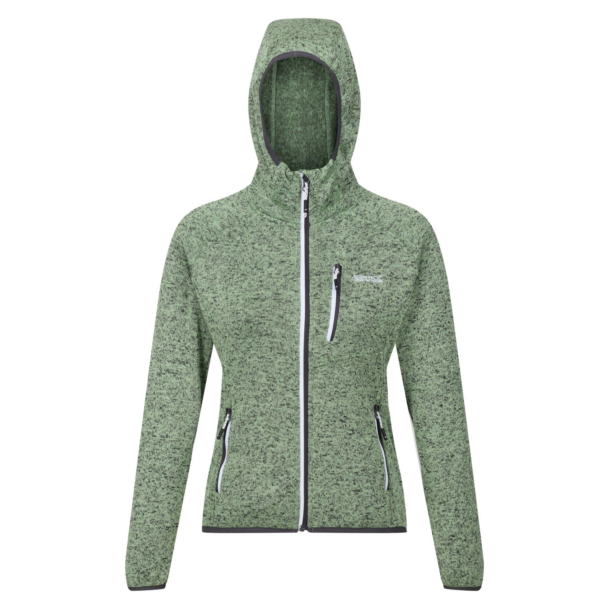 REGATTA Womens/Ladies Newhill Marl Hooded Fleece Jacket (Quiet Green)