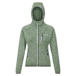 Forro Polar Newhill de Jaspeada para Mujer Verde Tranquilo