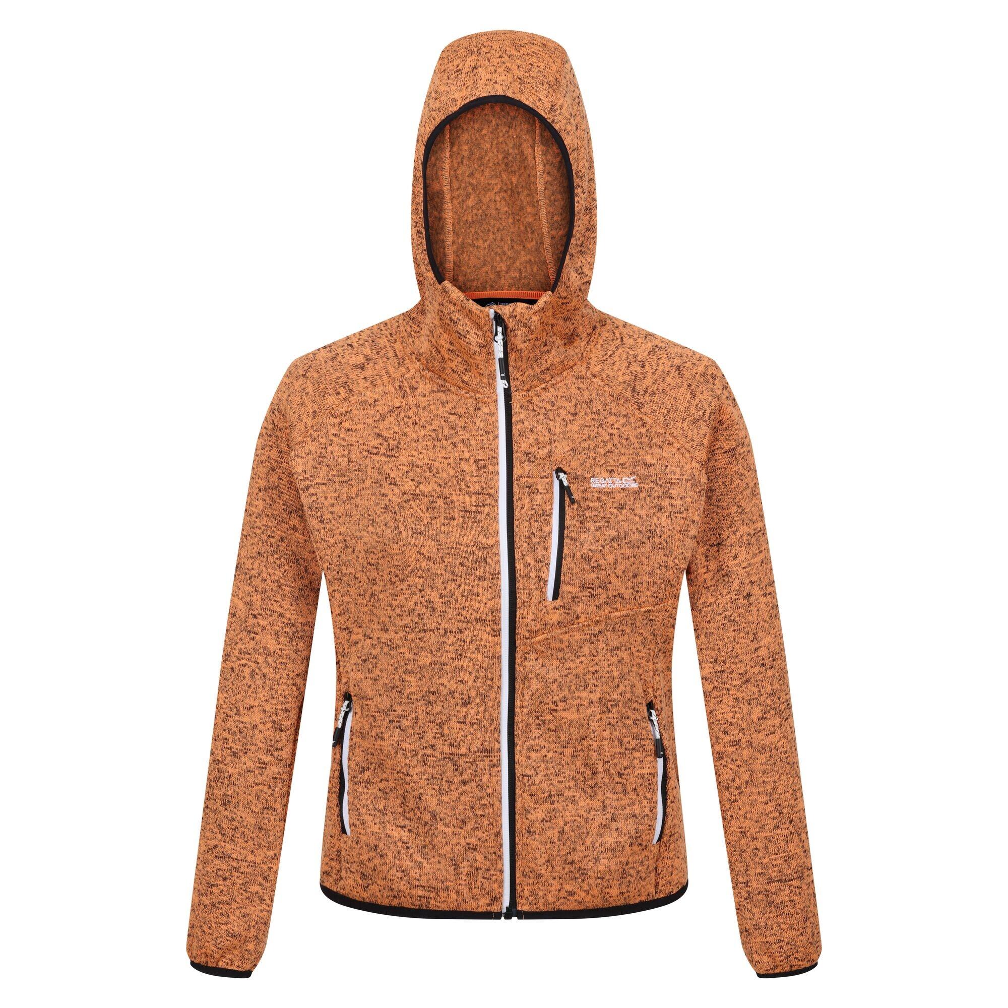 REGATTA Womens/Ladies Newhill Marl Hooded Fleece Jacket (Apricot Crush)