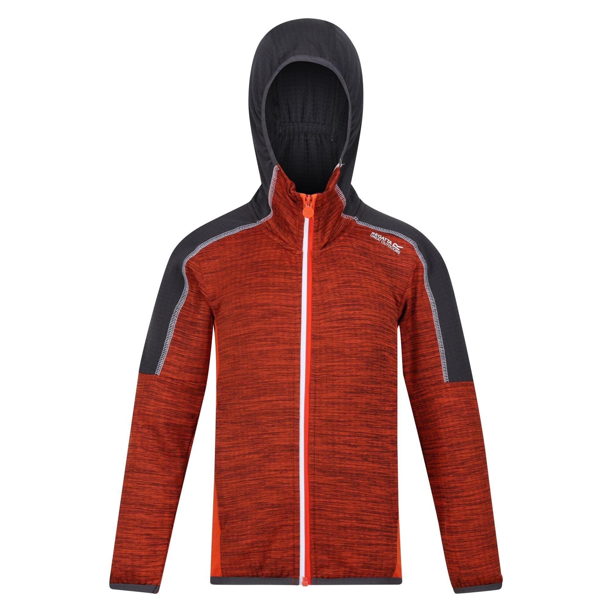 REGATTA Childrens/Kids Burnton Full Zip Fleece Jacket (Blaze Orange/Rusty Orange)