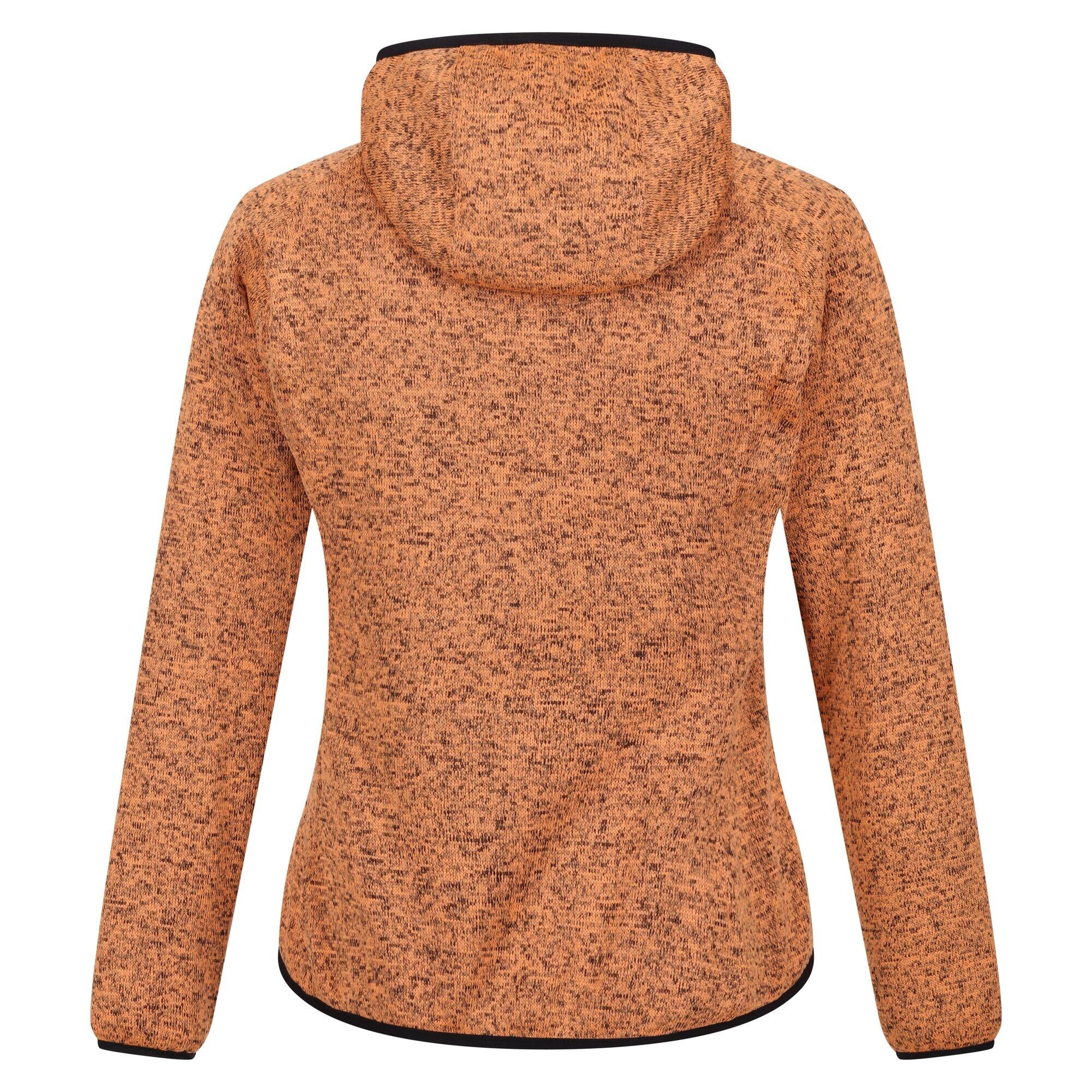 Womens/Ladies Newhill Marl Hooded Fleece Jacket (Apricot Crush) 2/5