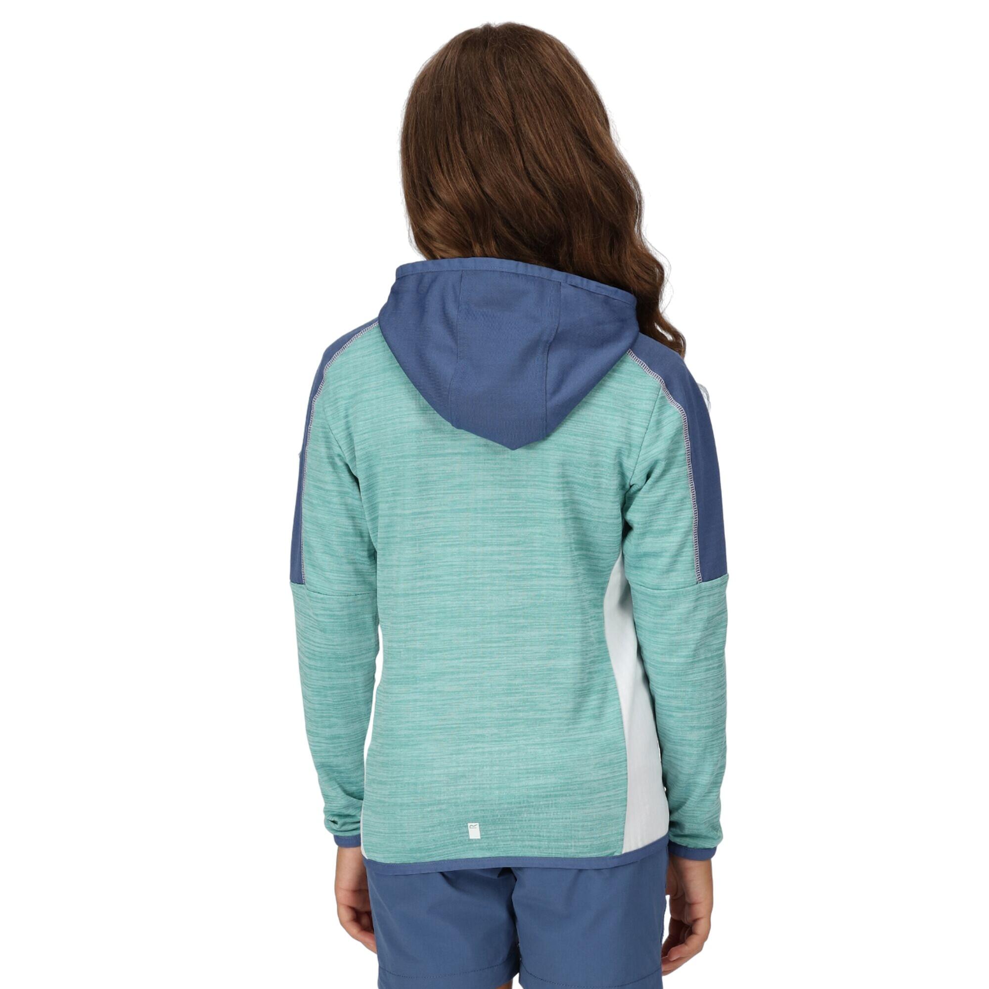 Childrens/Kids Burnton Full Zip Fleece Jacket (Bristol Blue/Dusty Denim) 4/5