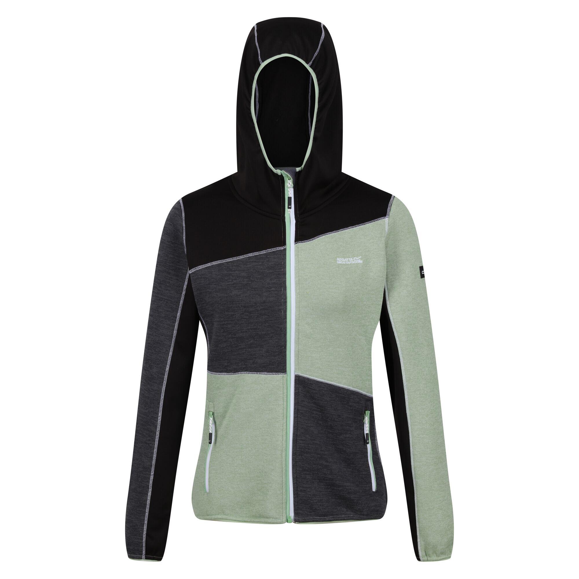 REGATTA Womens/Ladies Walbury VI Marl Full Zip Fleece Jacket (Quiet Green/Seal Grey)