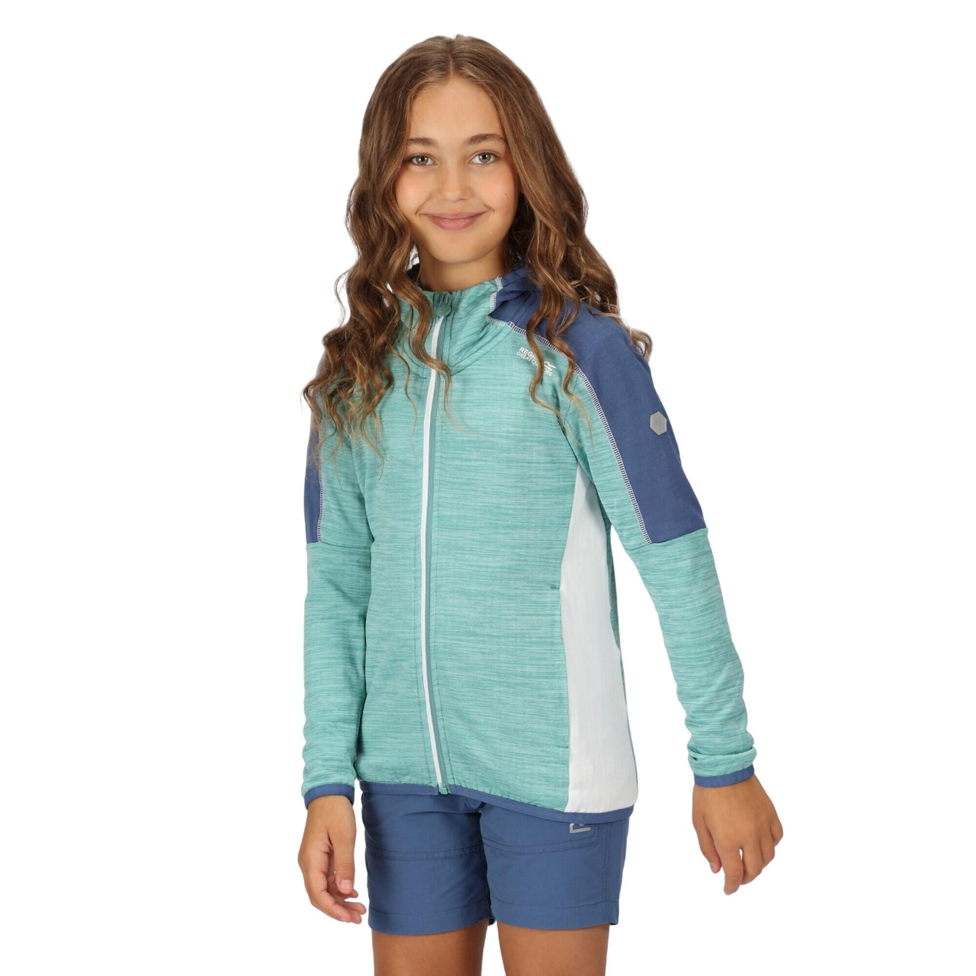 Childrens/Kids Burnton Full Zip Fleece Jacket (Bristol Blue/Dusty Denim) 3/5