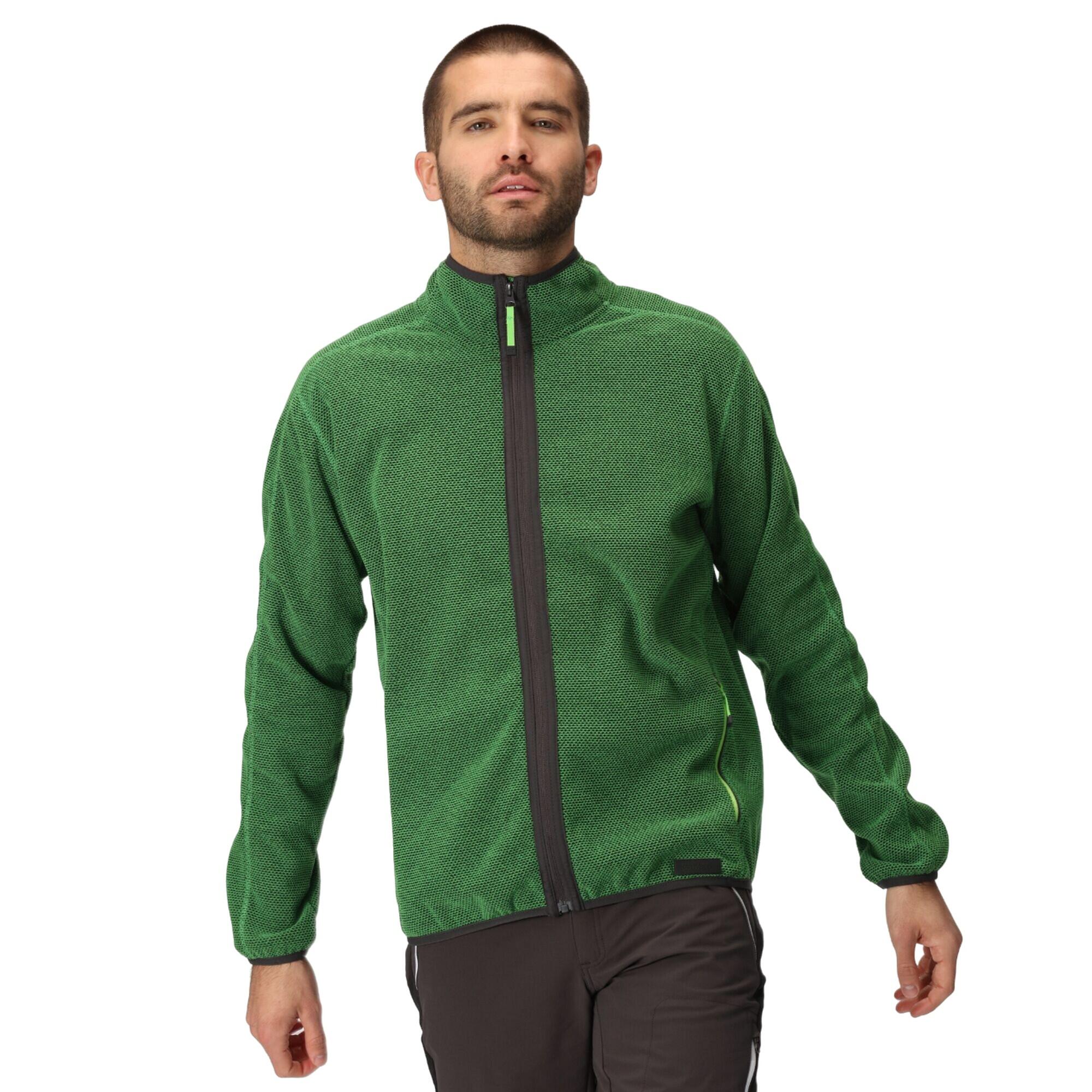 Mens Kinwood Full Zip Fleece Jacket (Field Green/Jasmine Green) 3/5