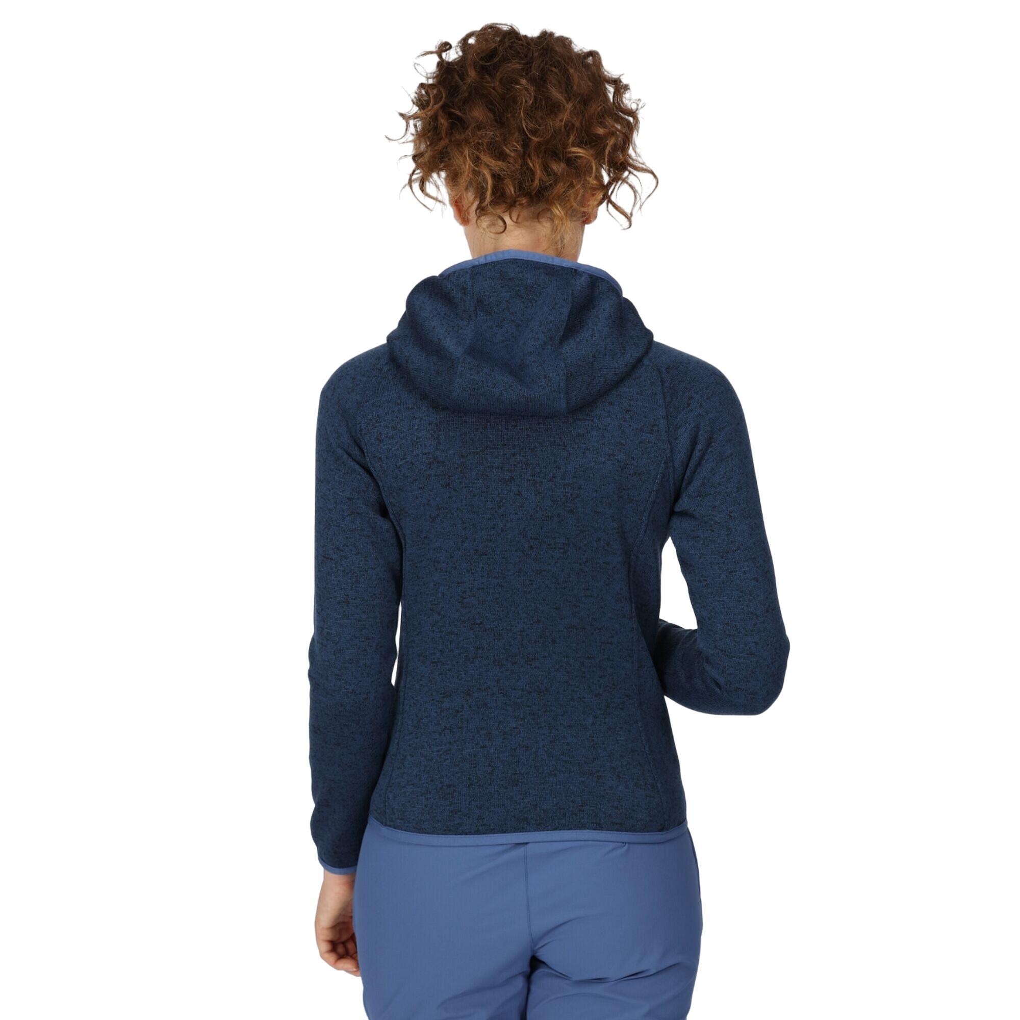 Womens/Ladies Newhill Marl Hooded Fleece Jacket (Dusty Denim) 4/5