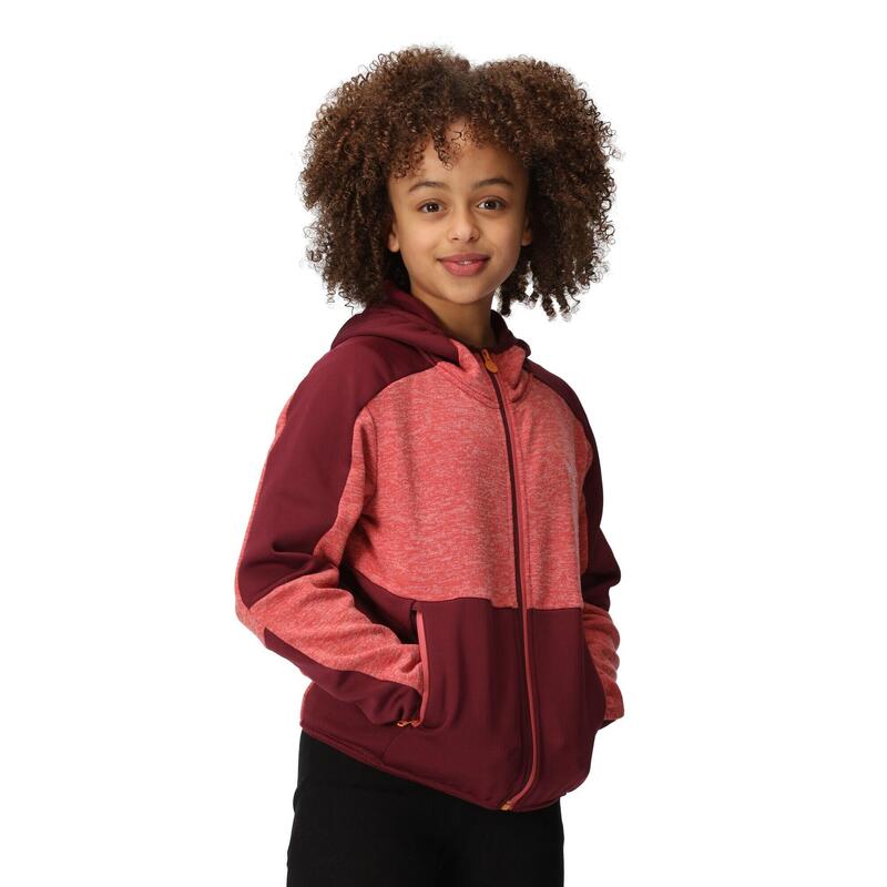 Veste polaire DISSOLVER Enfant (Corail clair / Bordeaux)