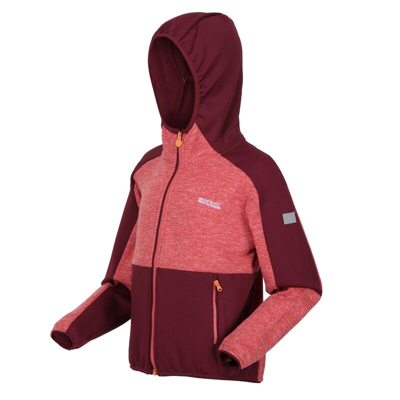 Veste polaire DISSOLVER Enfant (Corail clair / Bordeaux)